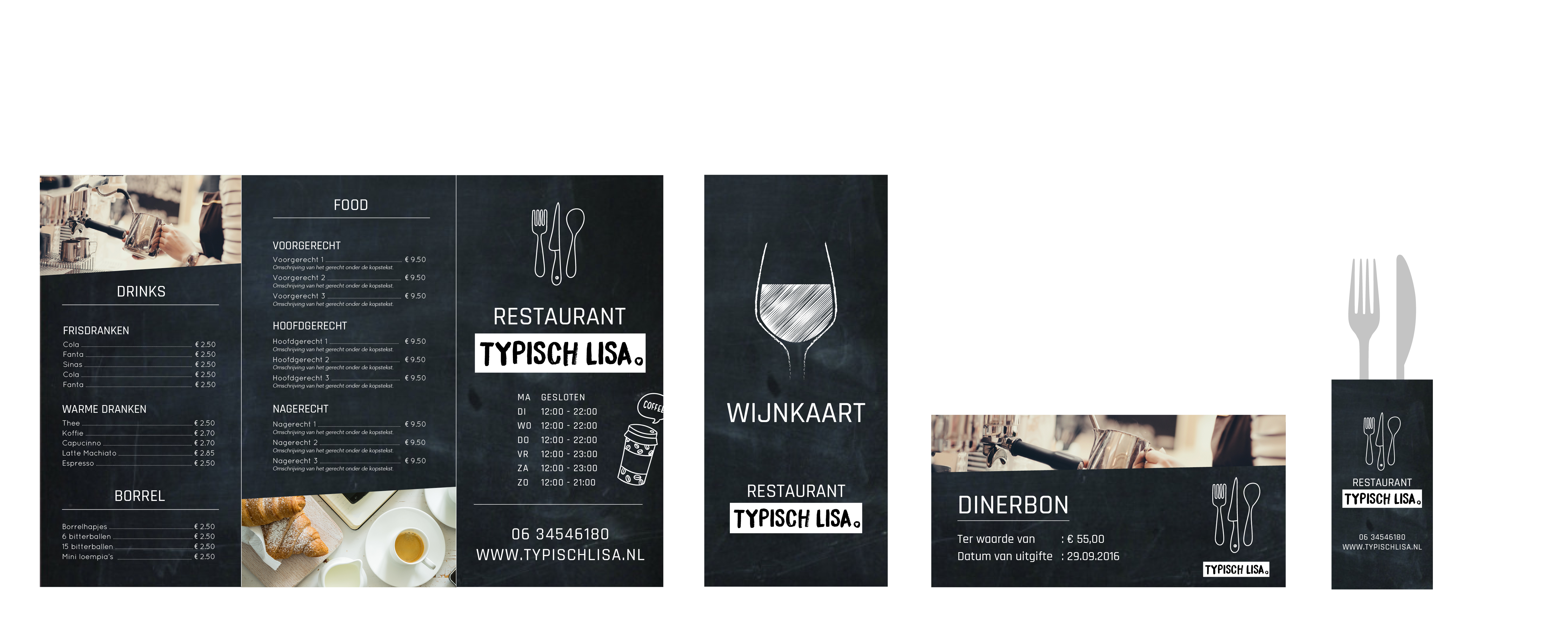 Horeca grafische vormgeving & DTP
